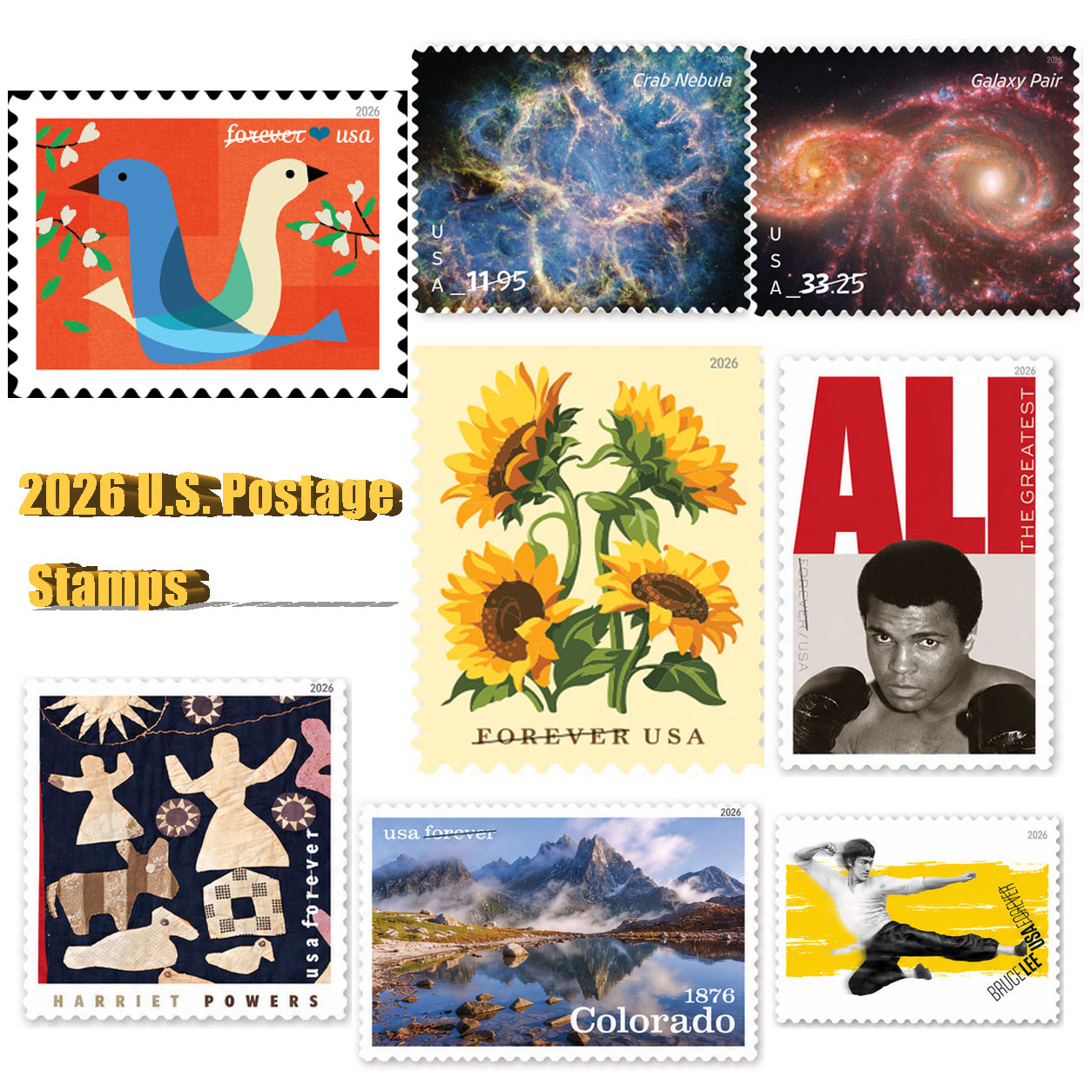 2026 U.S. postage stamp designs