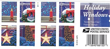 2016 Christmas Holiday Windows. Candle Stamps