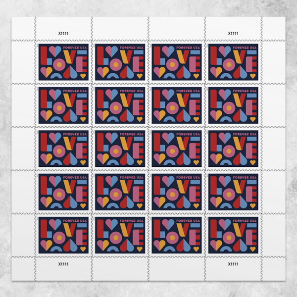 2021 Love Forever Stamps - product detail view 4