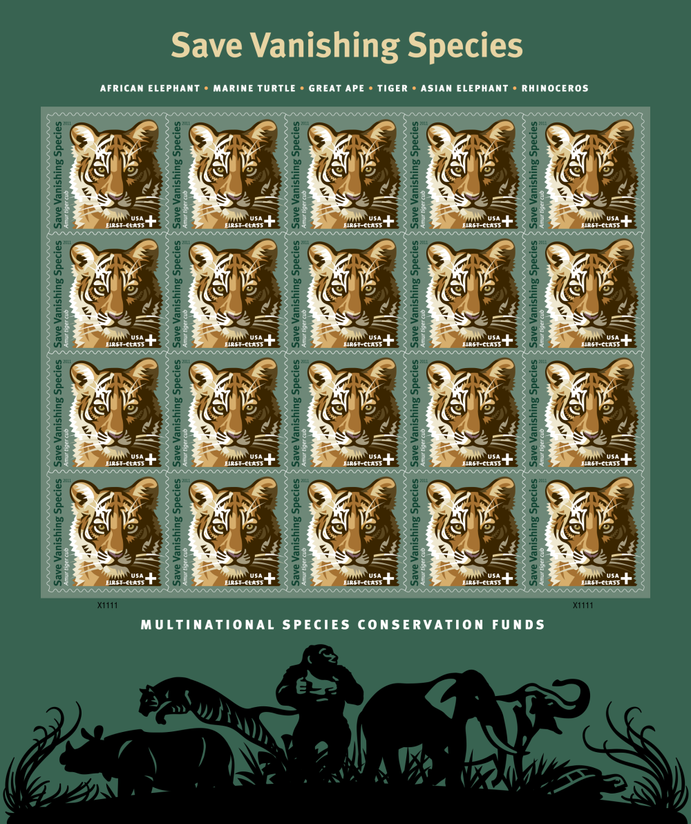 2011 Save Vanishing Species Amur Tiger Stamps