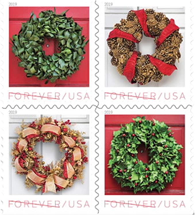 2019 Holiday Wreaths Christmas Stamps