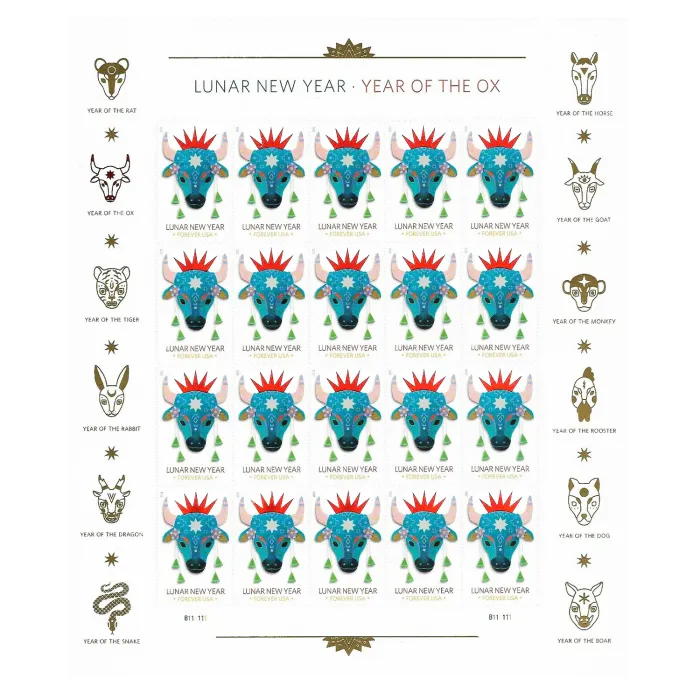 2021 Lunar New Year Ox Stamps