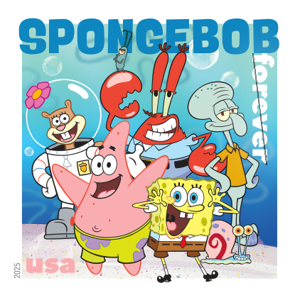 2025 SpongeBob Squarepants Stamps 80 pcs