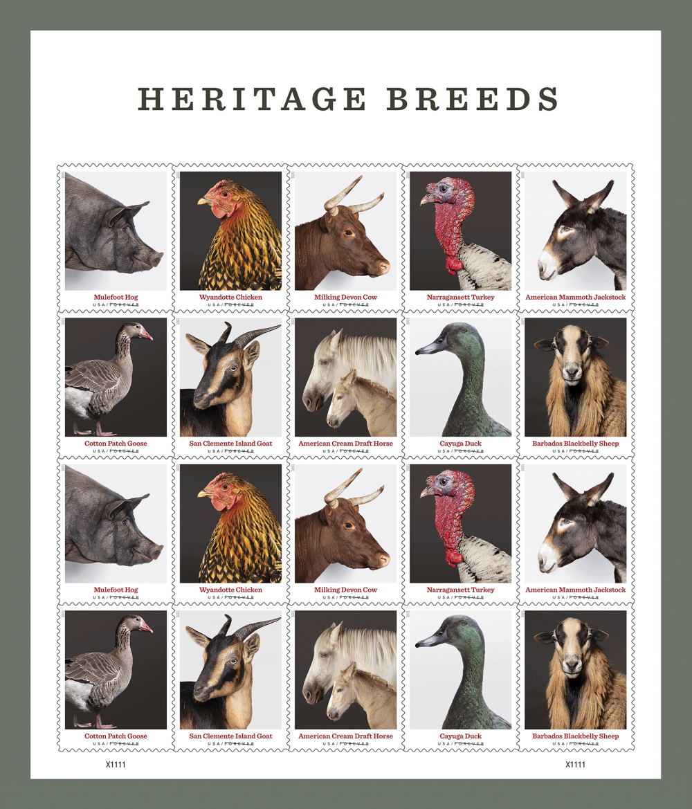2021 Heritage Breeds Stamps