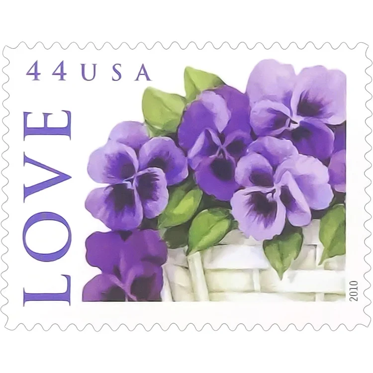 2010 Pansies in a Basket Love Stamps