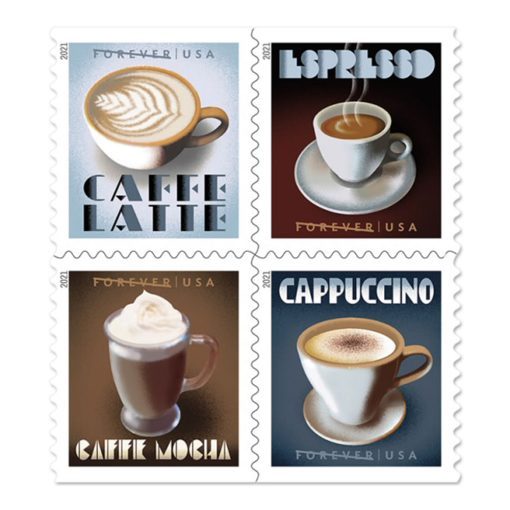 2021 Espresso Drinks Coffee Forever stamps