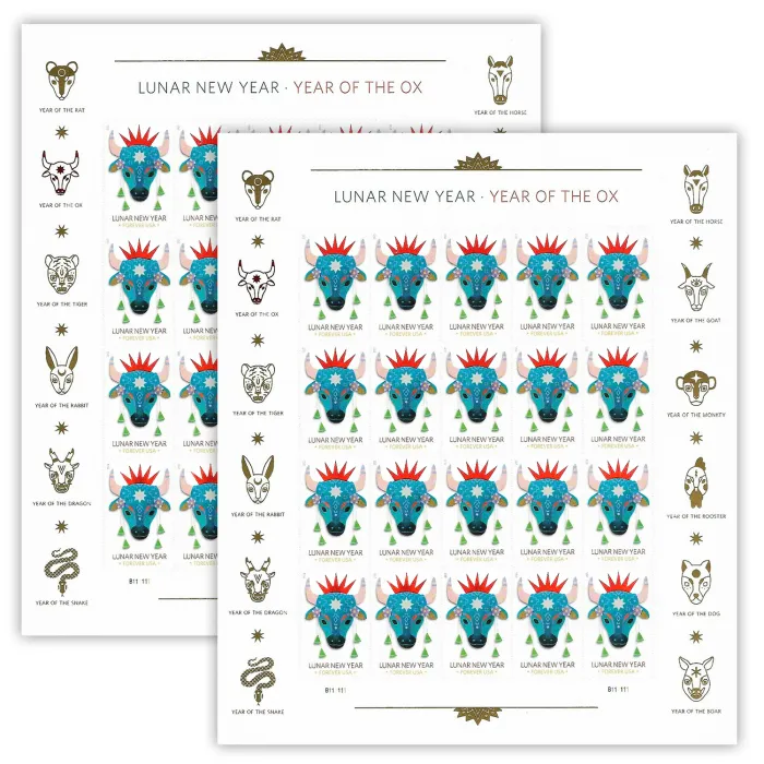 2021 Lunar New Year Ox Stamps